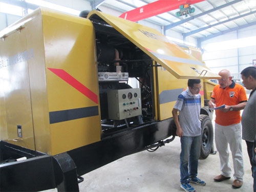 外商考察混凝土泵，成功訂購！